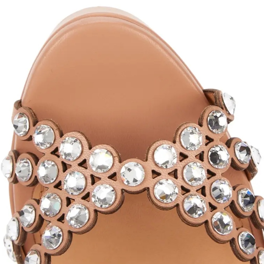 Aquazzura Tequila Plateau 120 Embellished Leather Sandals - Picture 11 of 12